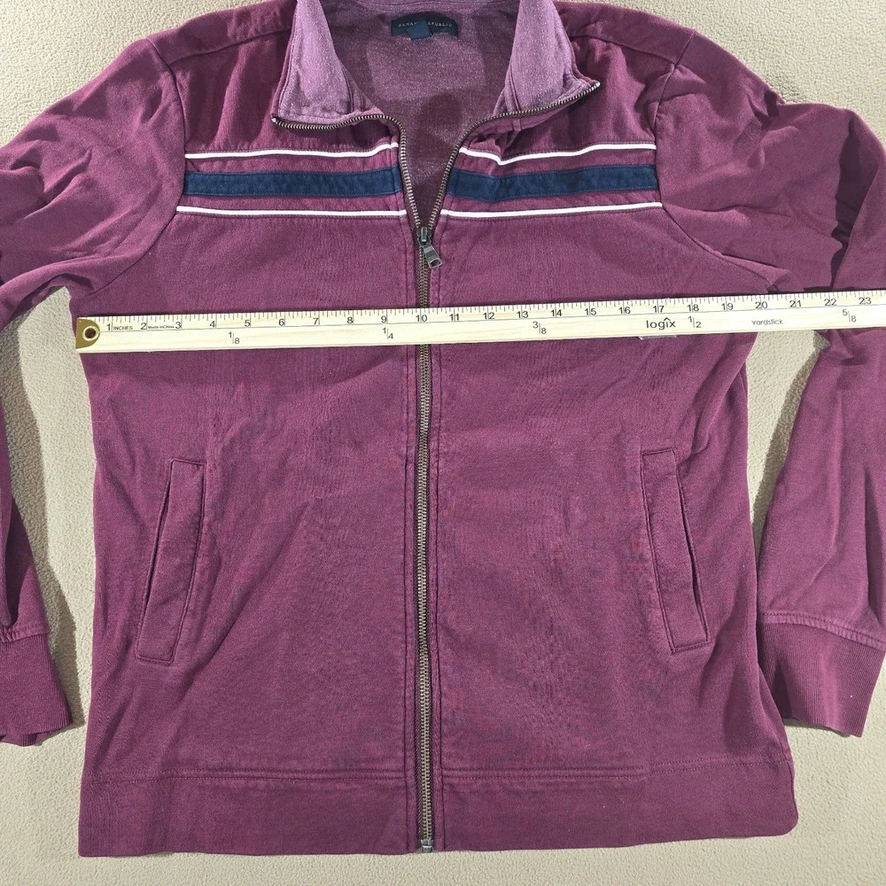 Retro‎ Banana Republic Zip Up Track Jacket, Purple Size M